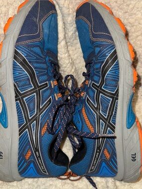 Asics Gel Venture 7 Shoes Mens Size 10.5 Extra Wide Black Sneakers 1011A561